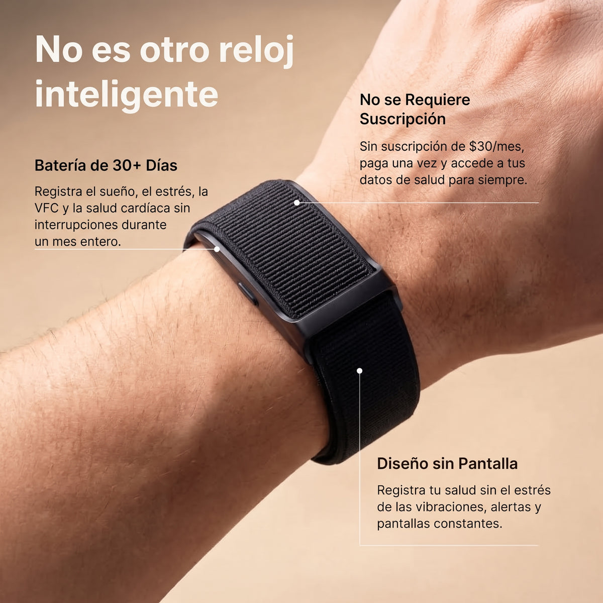 Movvu Smart Band — Pulsera Inteligente Deportiva con Monitor de Salud 24/7