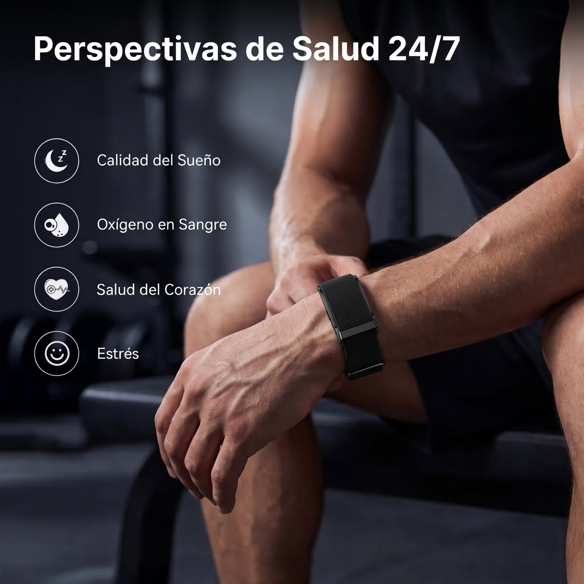 Movvu Smart Band — Pulsera Inteligente Deportiva con Monitor de Salud 24/7