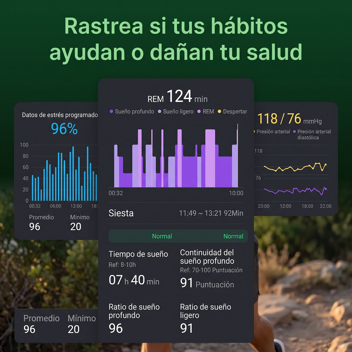 Movvu Smart Band — Pulsera Inteligente Deportiva con Monitor de Salud 24/7