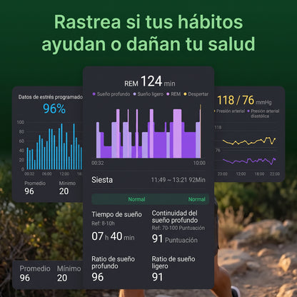 Movvu Smart Band — Pulsera Inteligente Deportiva con Monitor de Salud 24/7